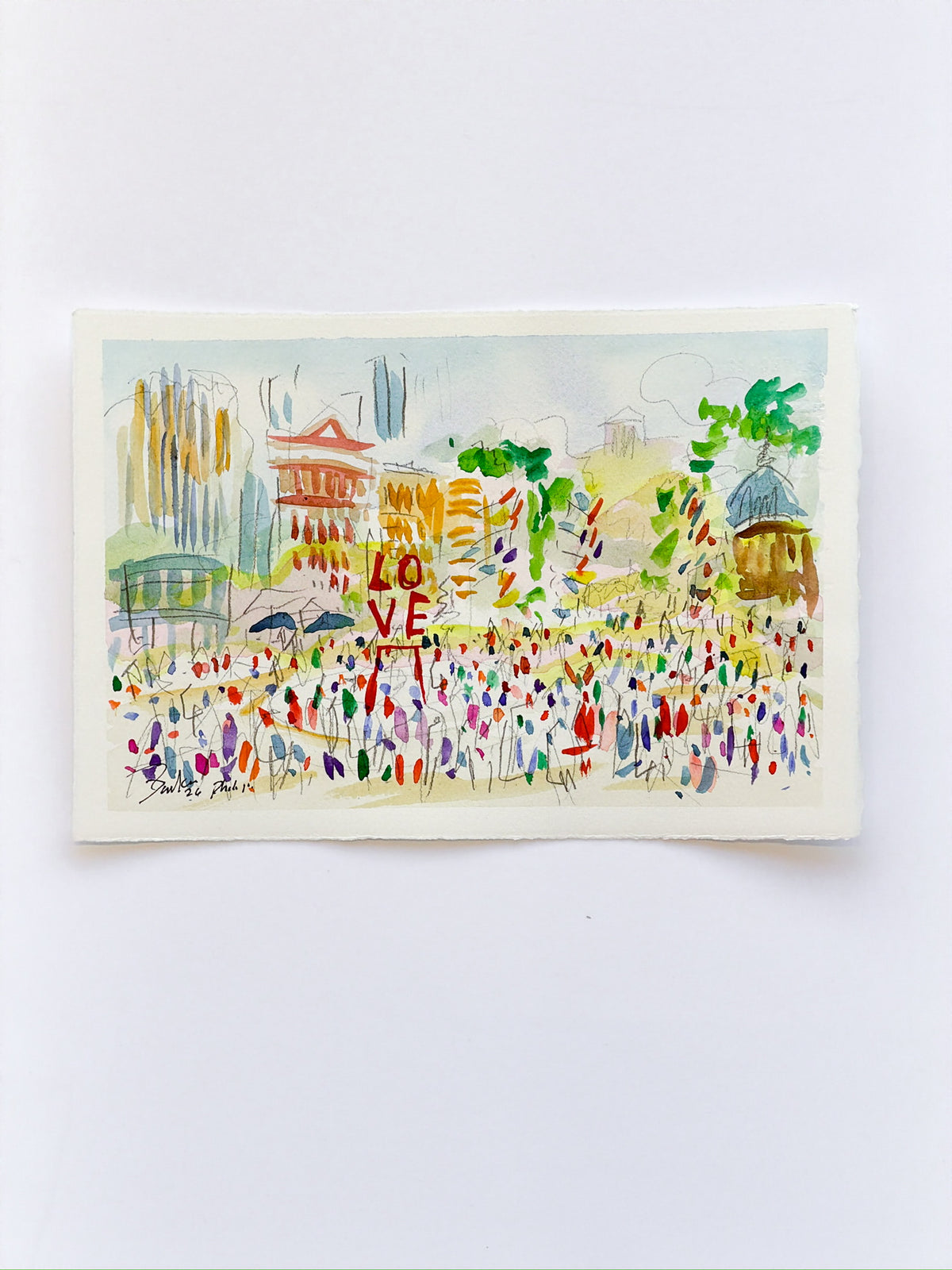 Love Park Crowds | 8 x 11