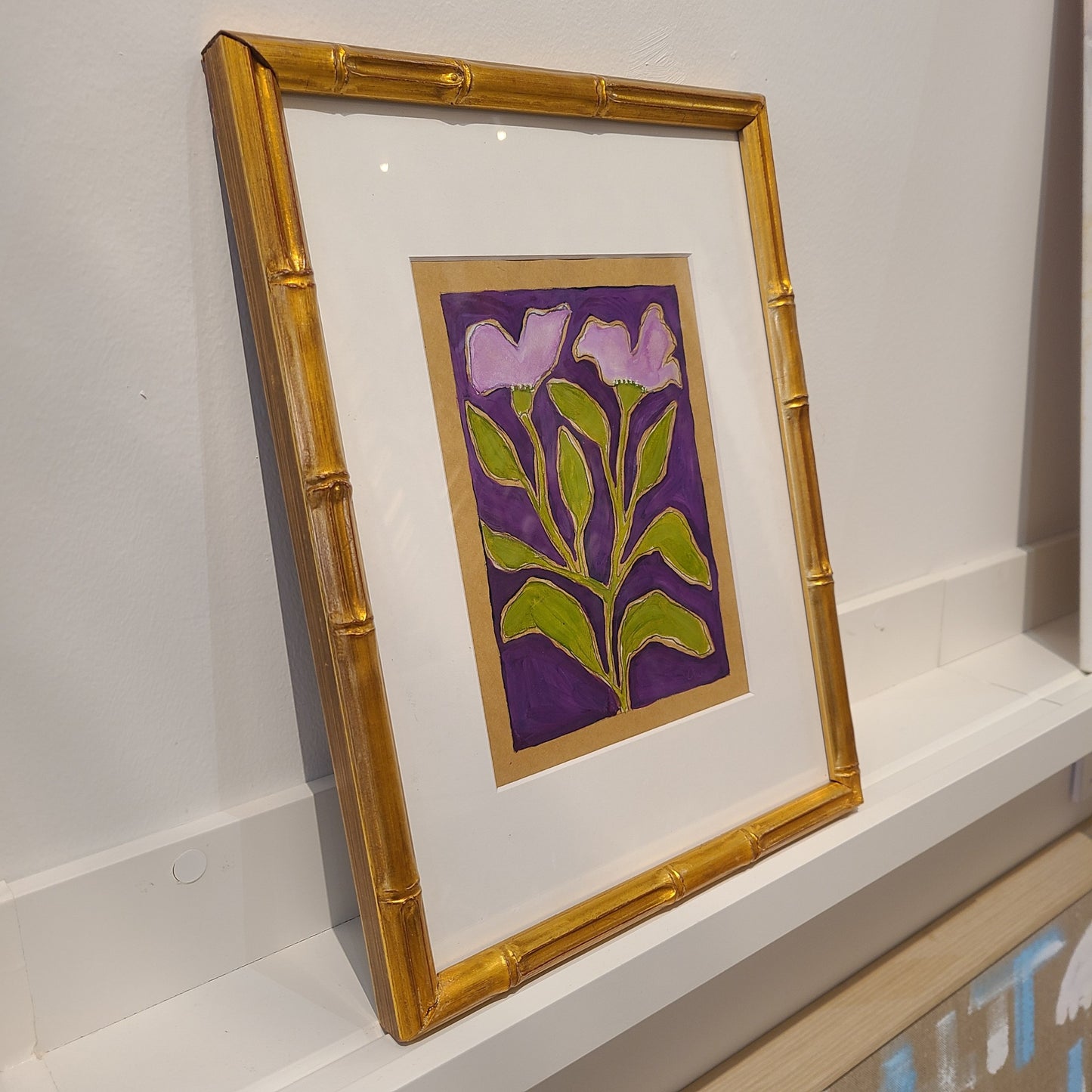 Purple and Green Flora | 13 x 10