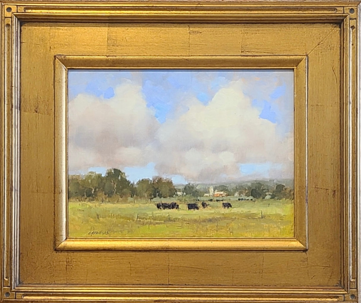 Cloudy Summer Graze | 9 x 12 | 15.5 x 18.5 (framed)