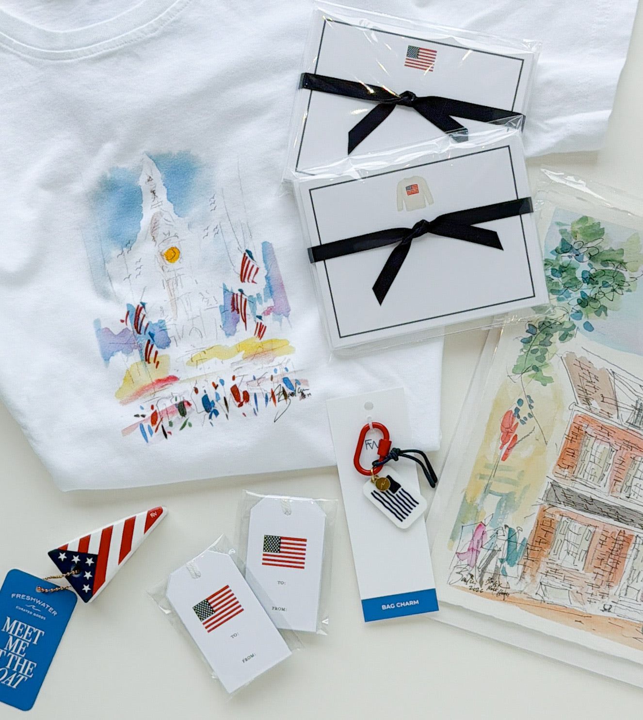 Flag Sweater - Flat Note Cards