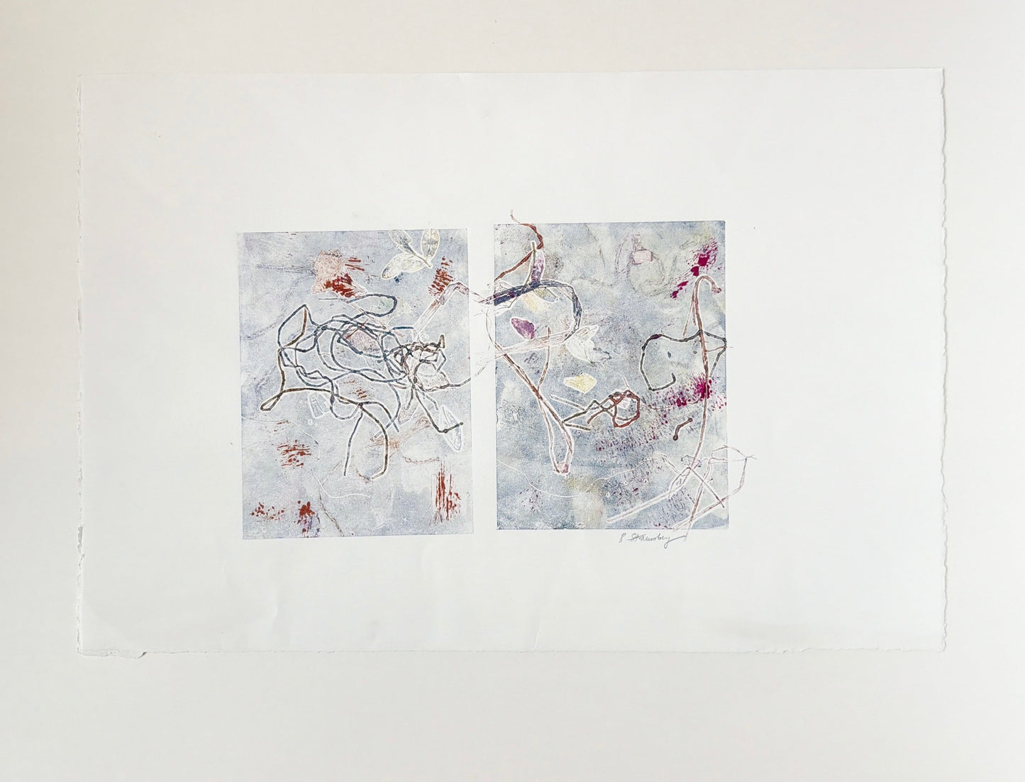 Follow the Line (Diptych) / Two | 23 x 15