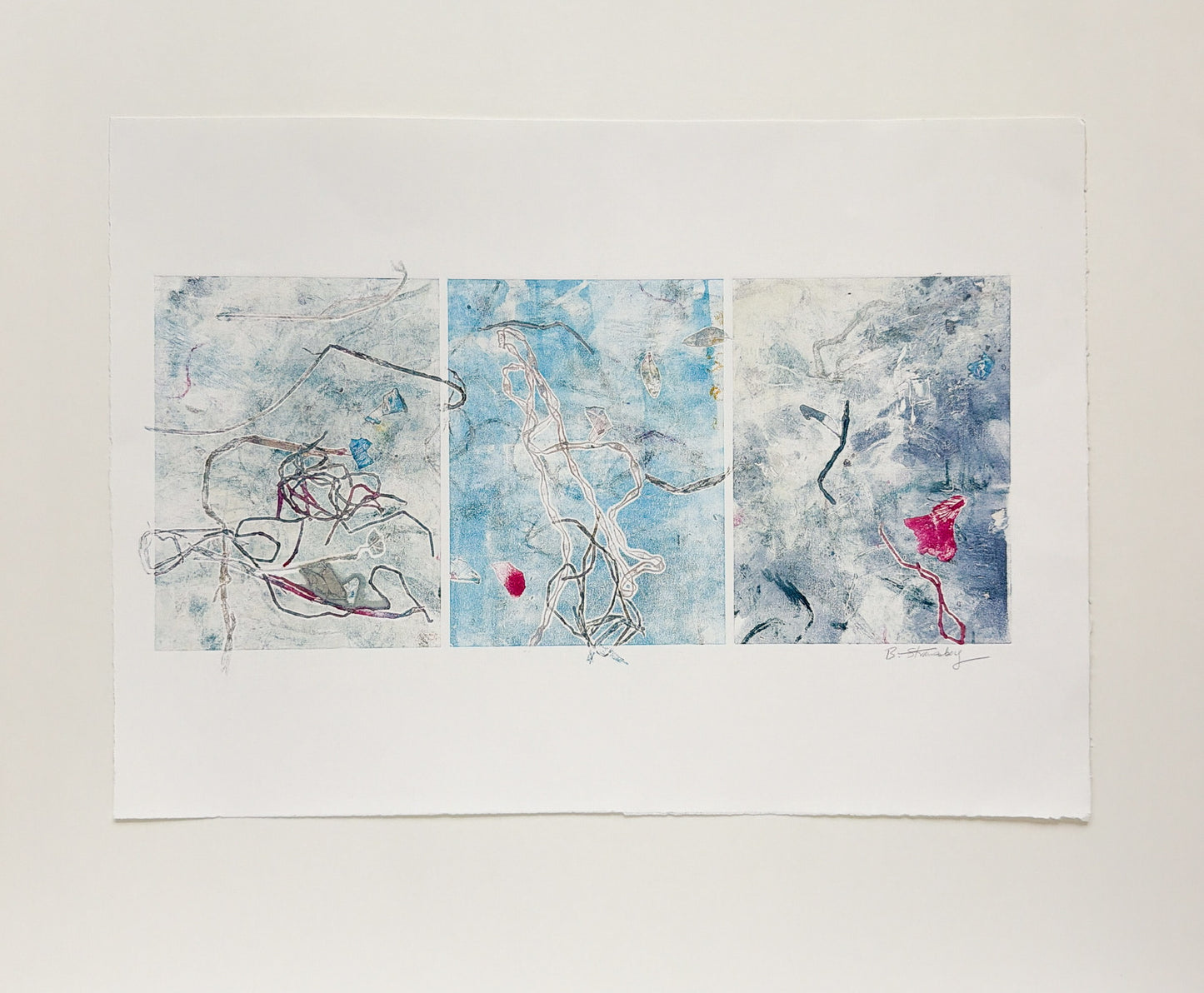 Follow the Line (Triptych) / One | 21 x 15