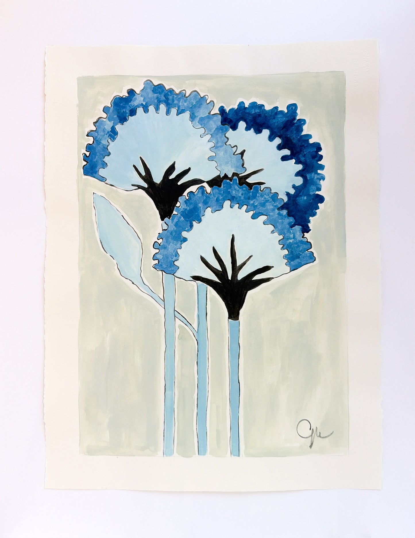 3 Blue Blooms | 23 x 30