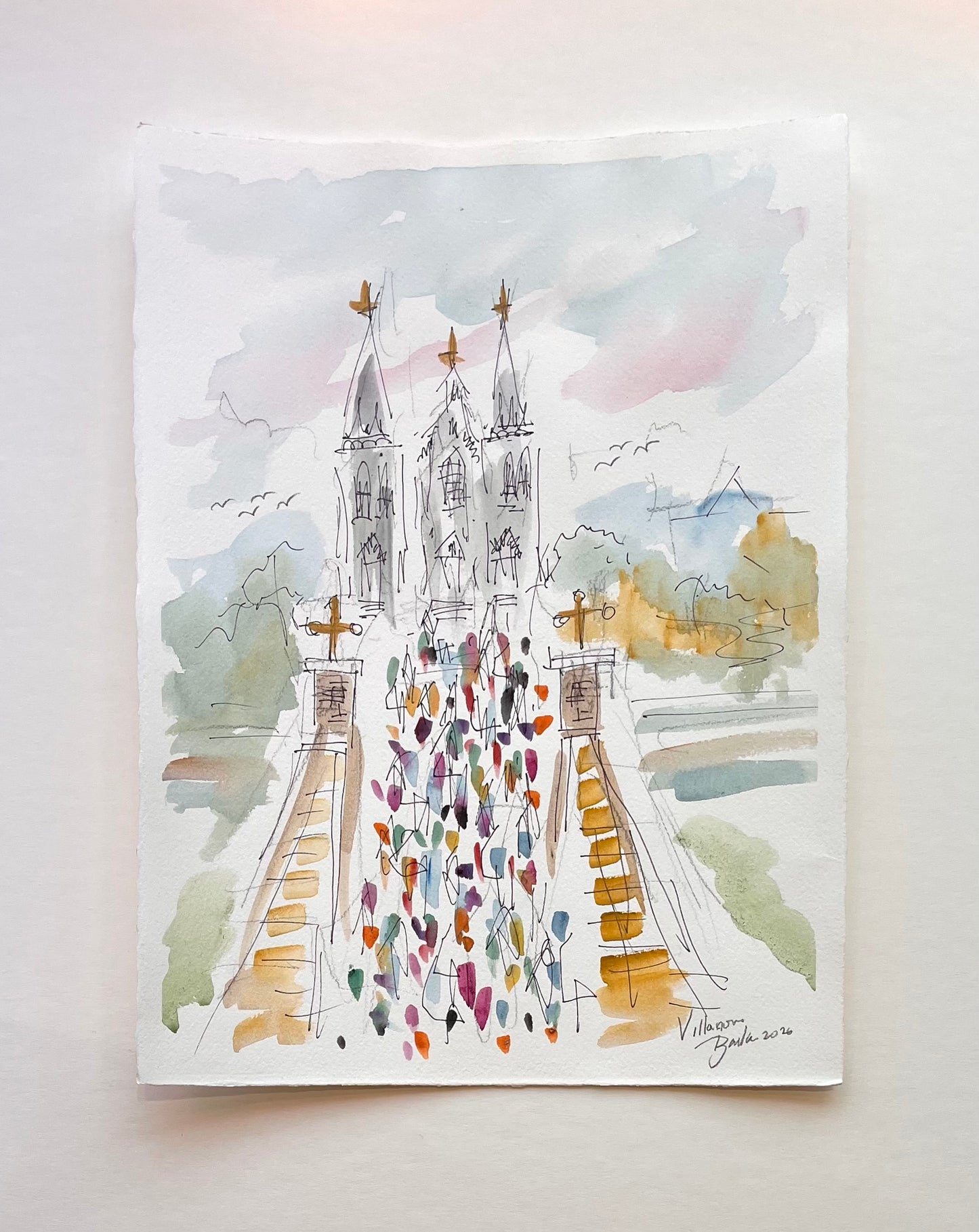 Villanova, Walking Bridge | 11 x 15