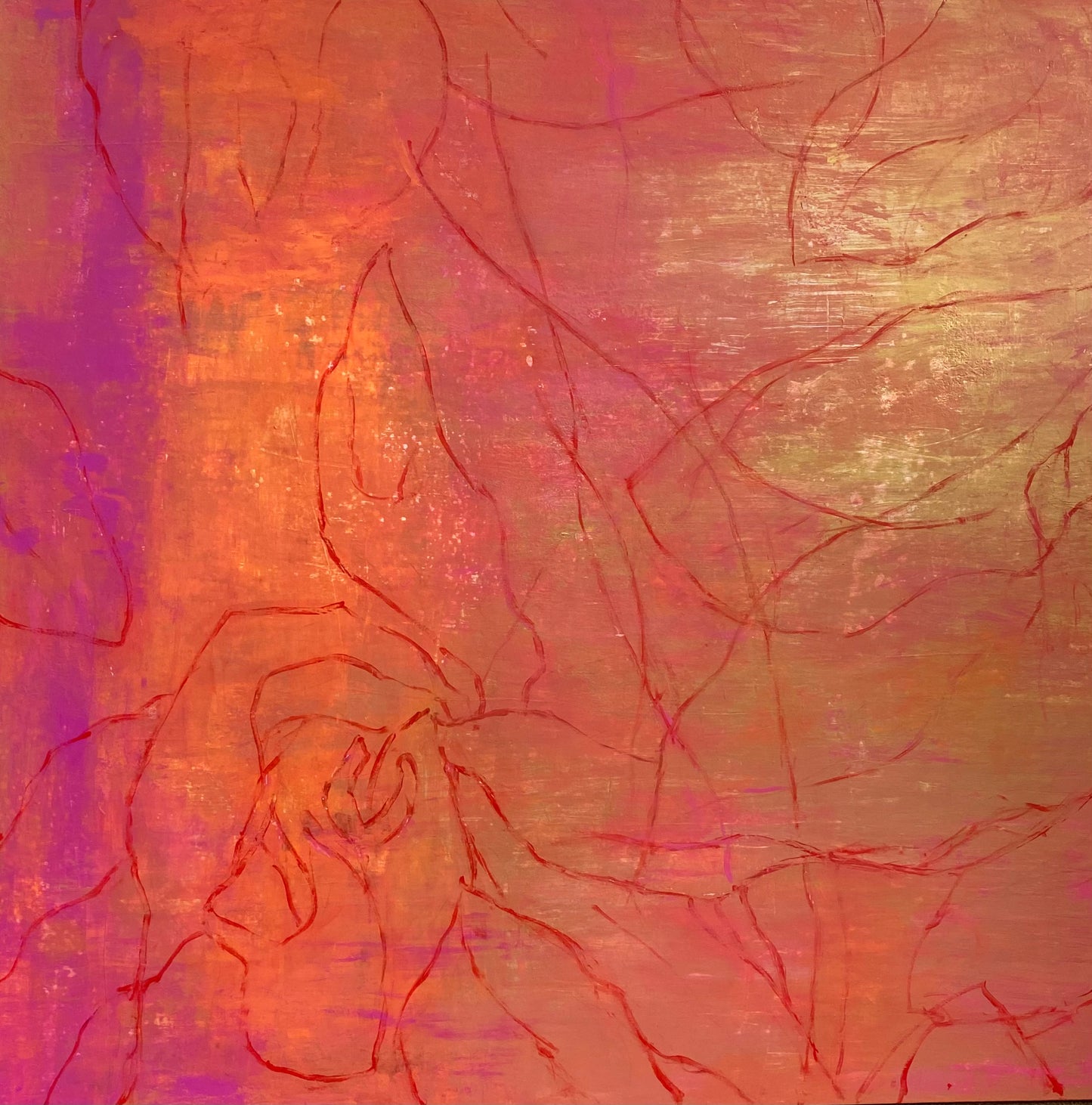 Warm Abstract | 48 x 48