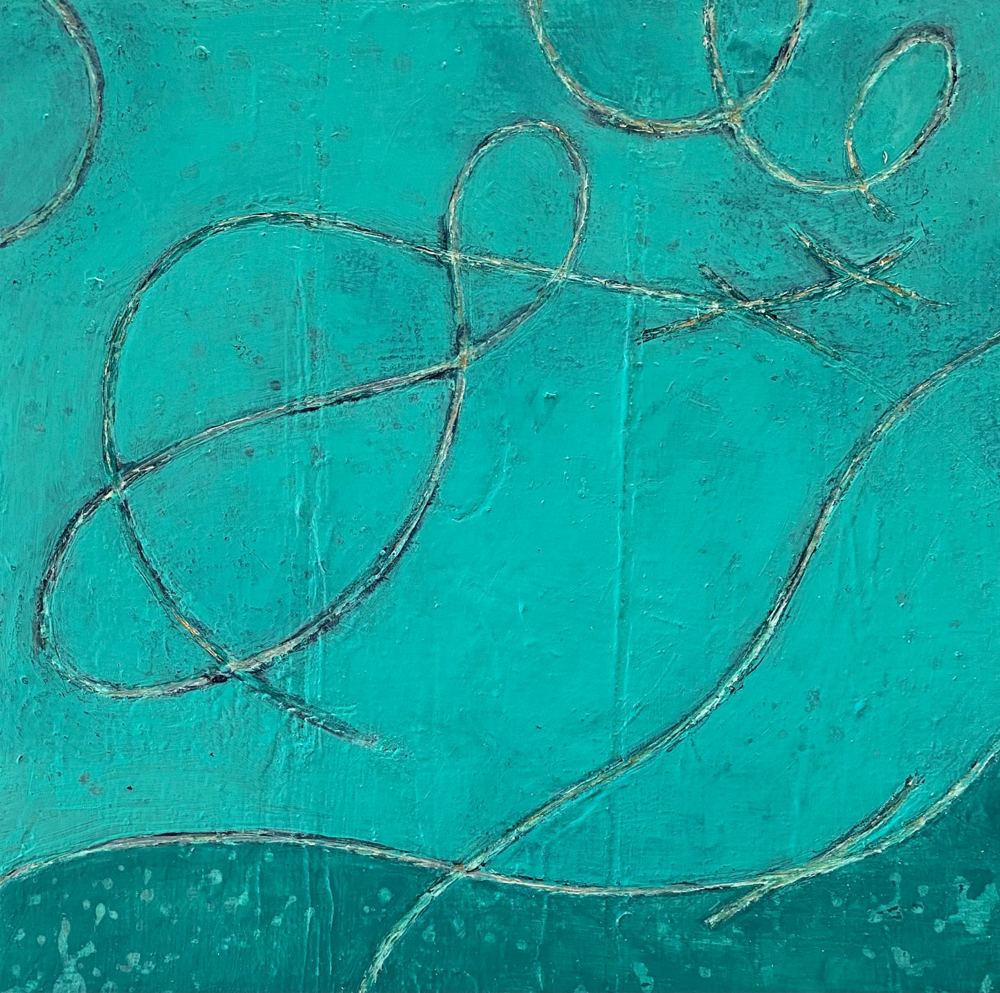Teal Abstract No. 1 | 10 x 10