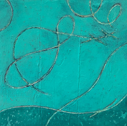 Teal Abstract No. 1  |  10 x 10