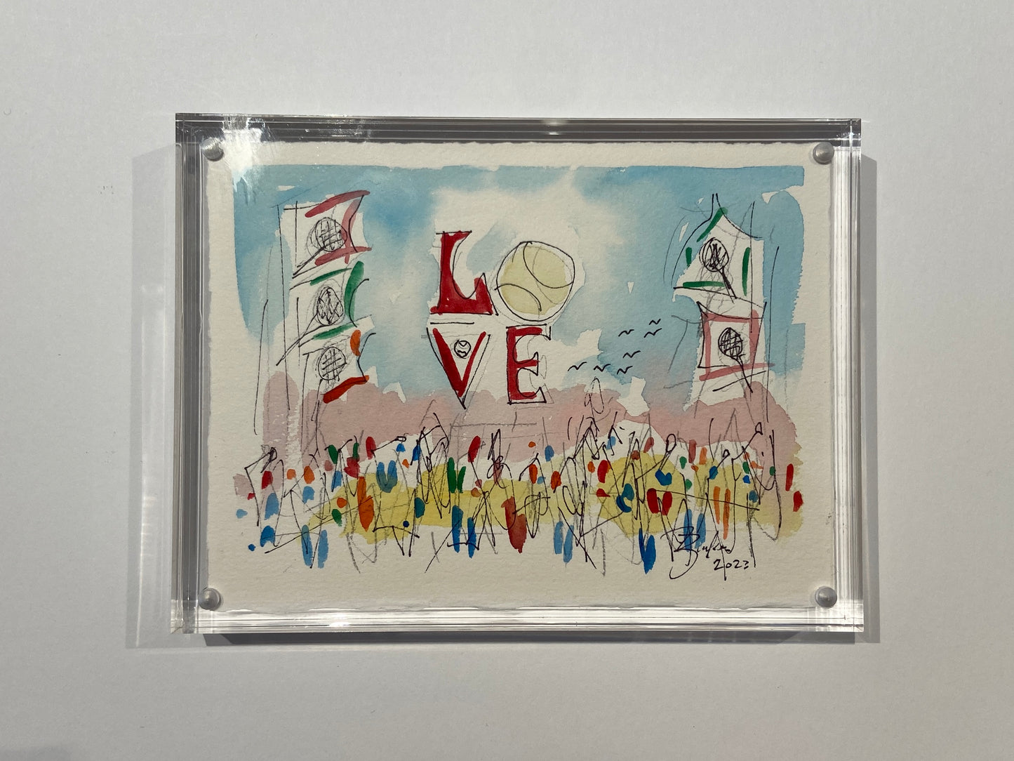 Tennis X LOVE | Watercolor | 6 x 8