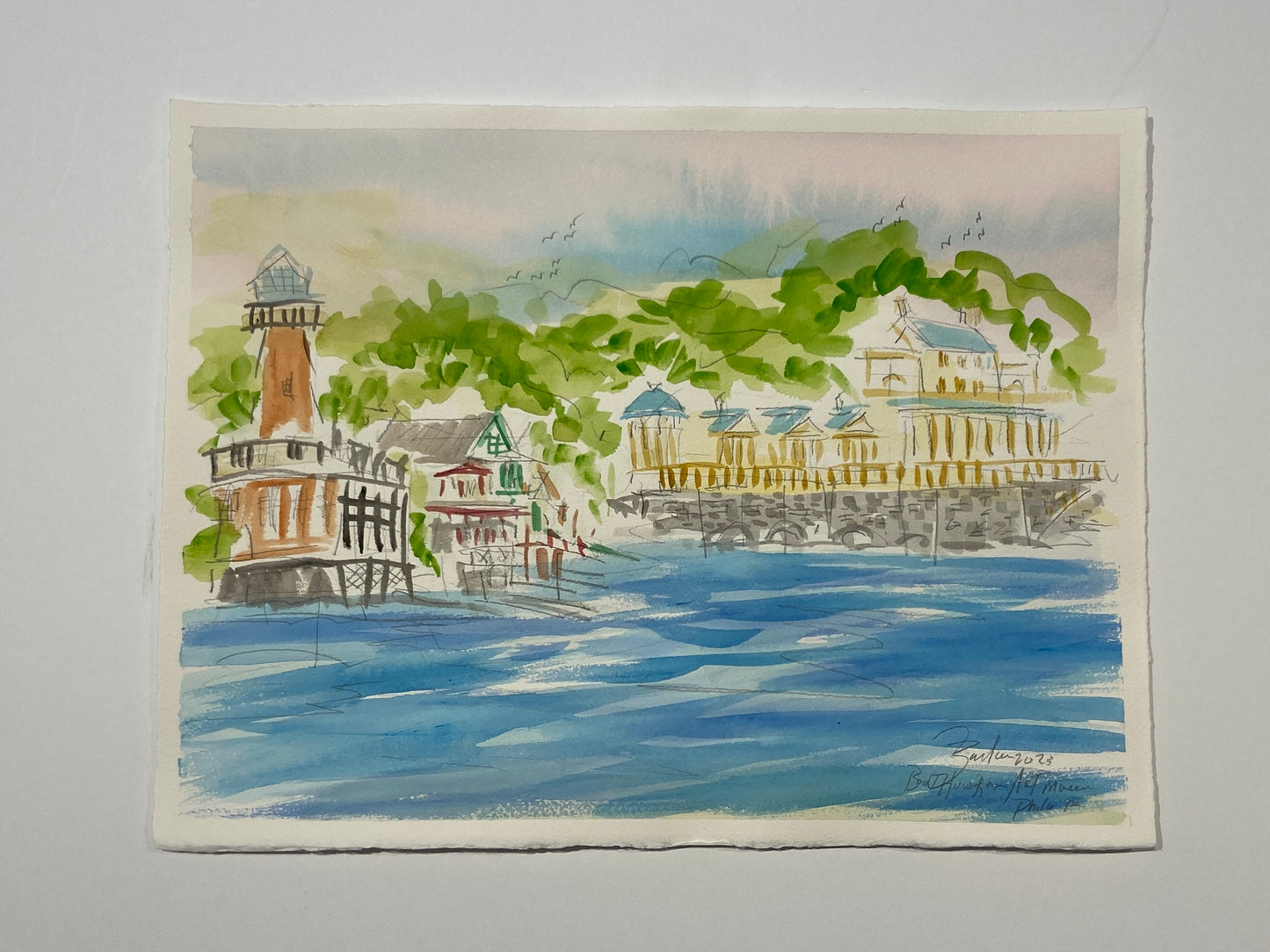 Boat House Row & Fairmount | Philadelphia Watercolor | 11 x 15