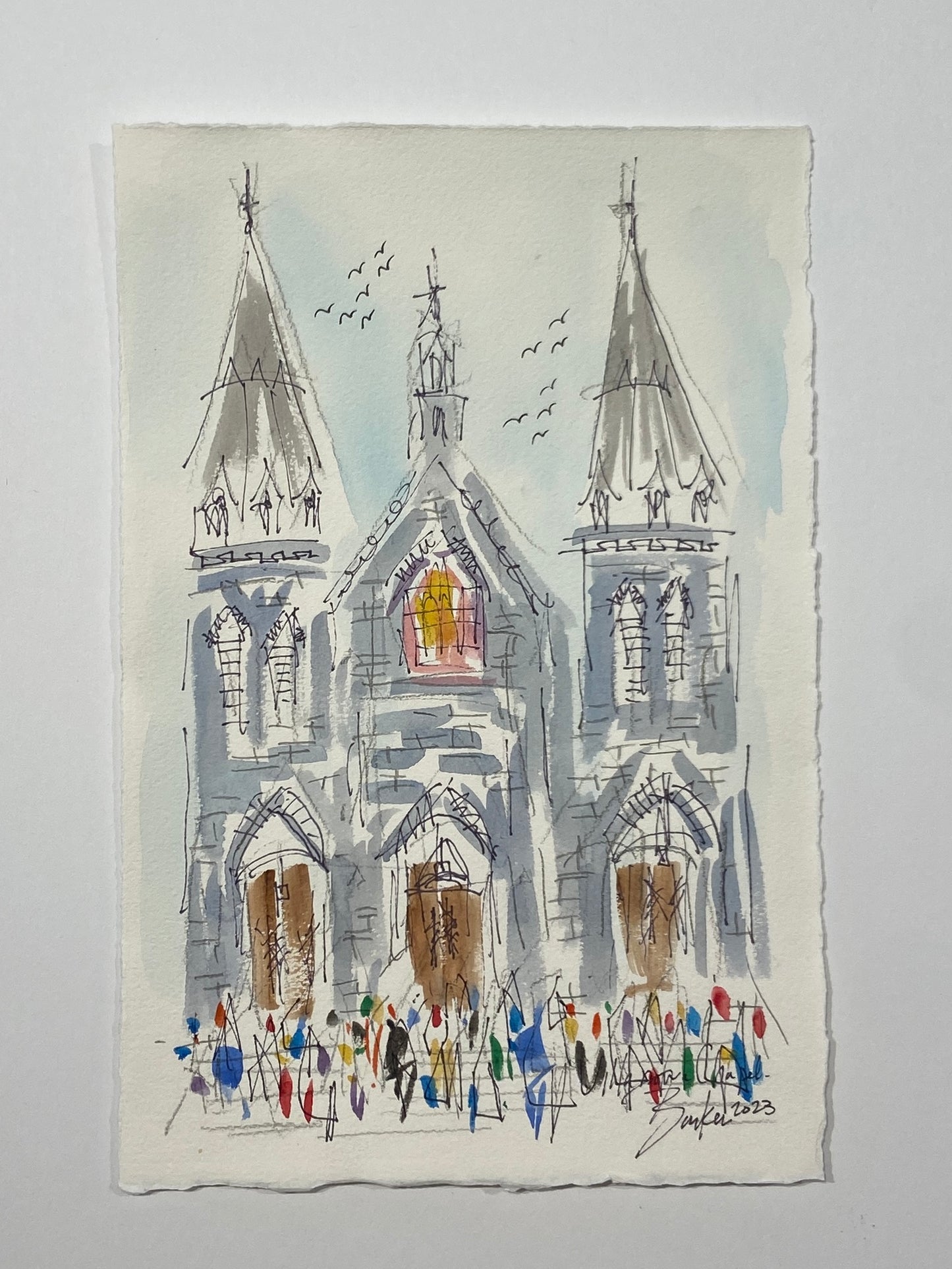 Villanova | Philadelphia Watercolor | 7.5 x 11