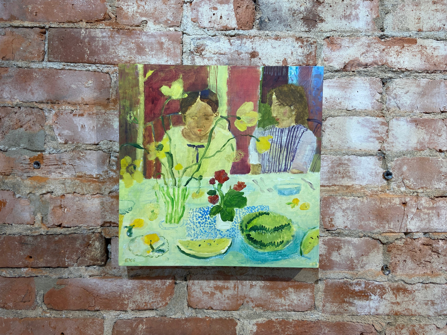 Thoughts and Yellow Flowers | 12 x 12
