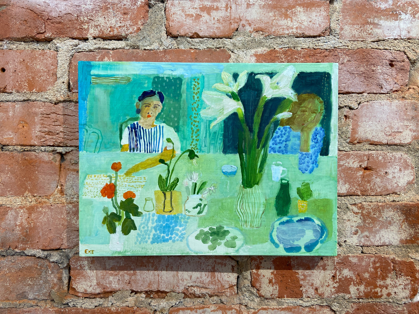 Cool Blues Table | 12 x 9