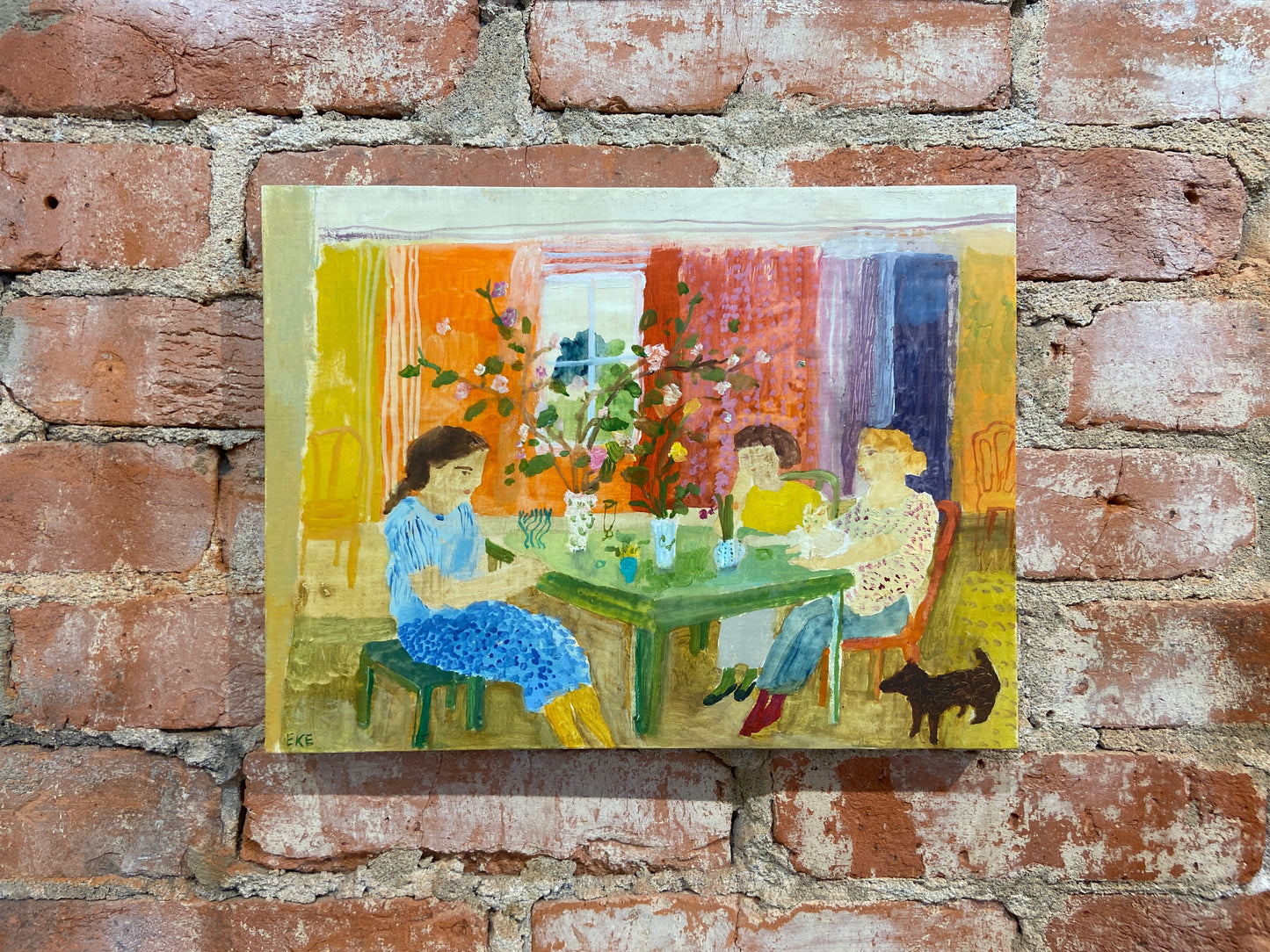 Trio in an Orange Room | 12 x 9