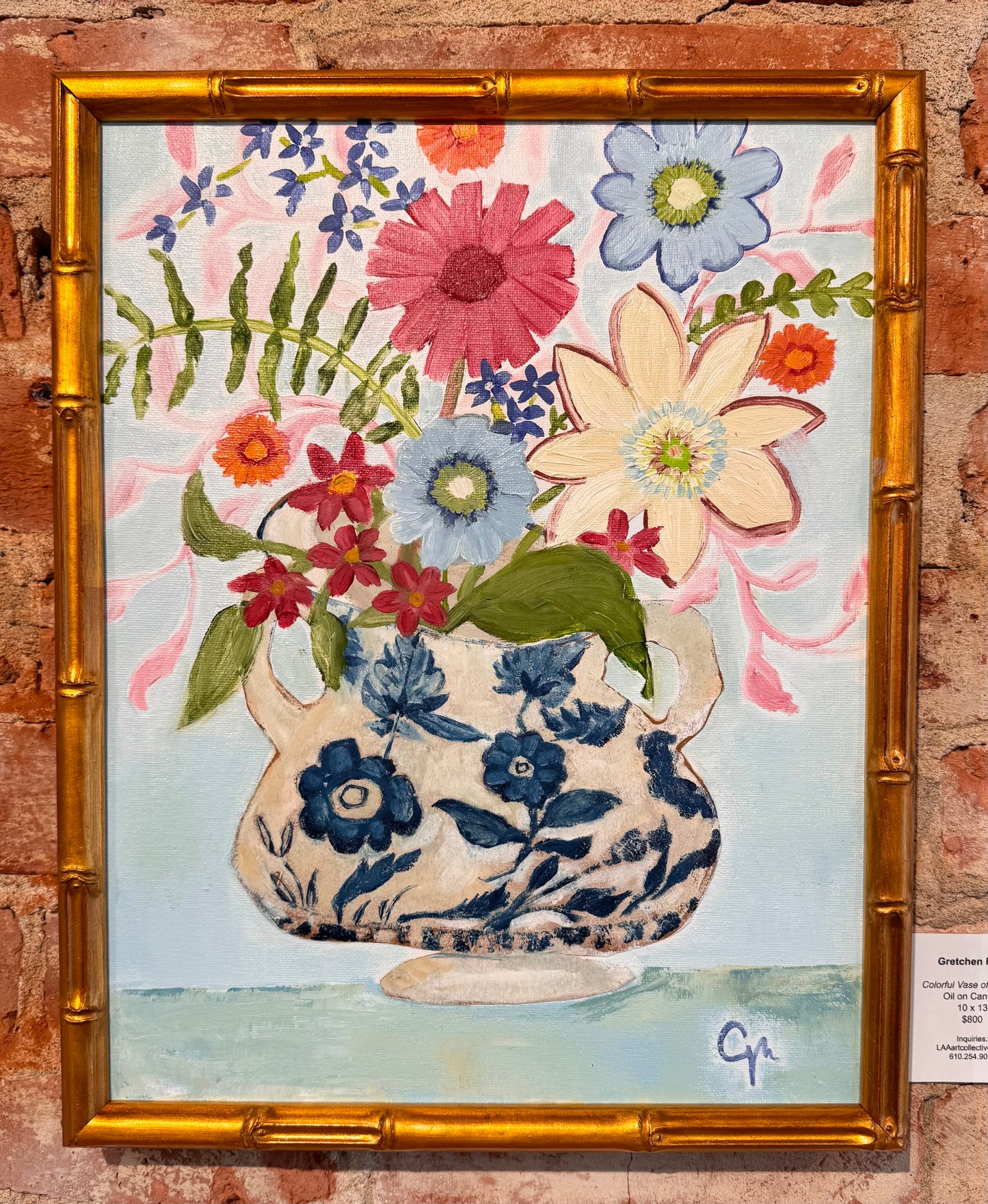 Colorful Vase of Flowers  |  9 x 12