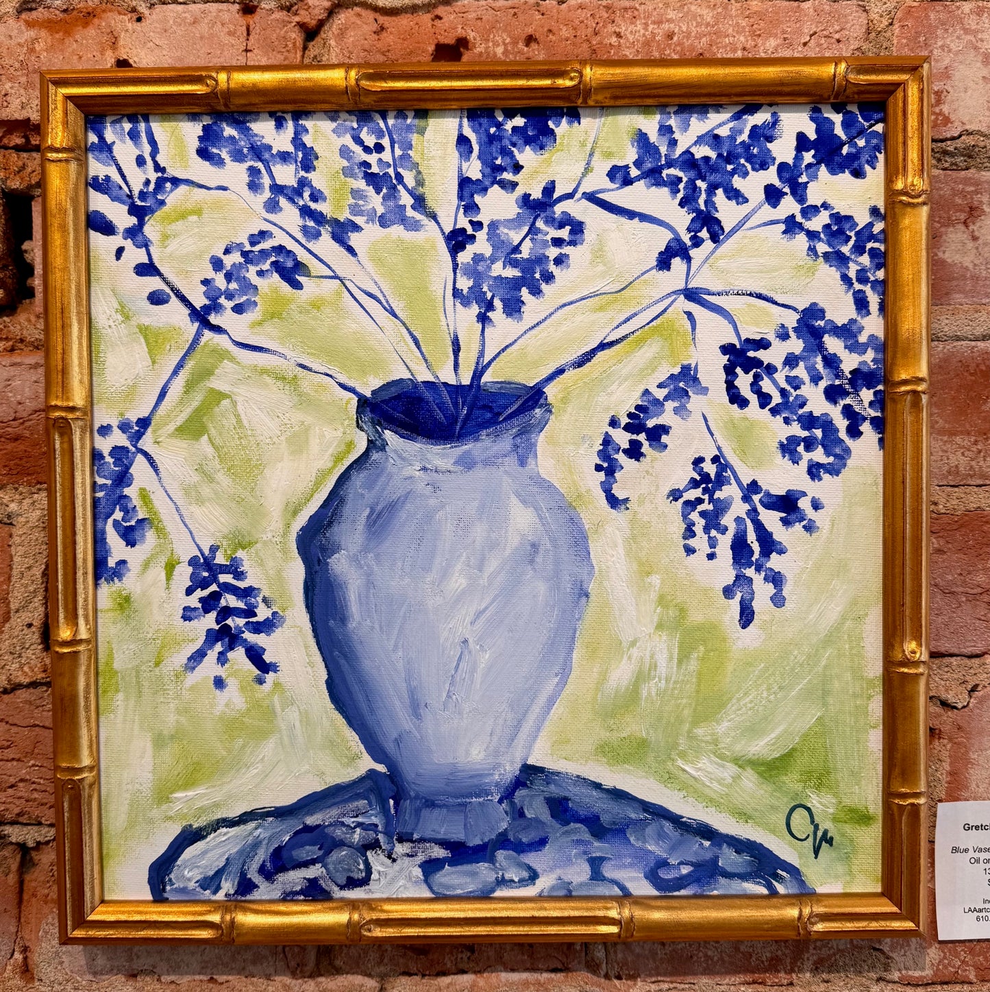 Blue Vase & Flowers  |  12 x 12