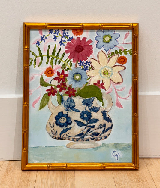 Colorful Vase of Flowers  |  9 x 12