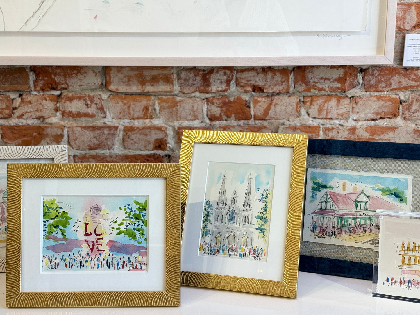 LOVE | Philadelphia Watercolor Framed II | 11 x 13