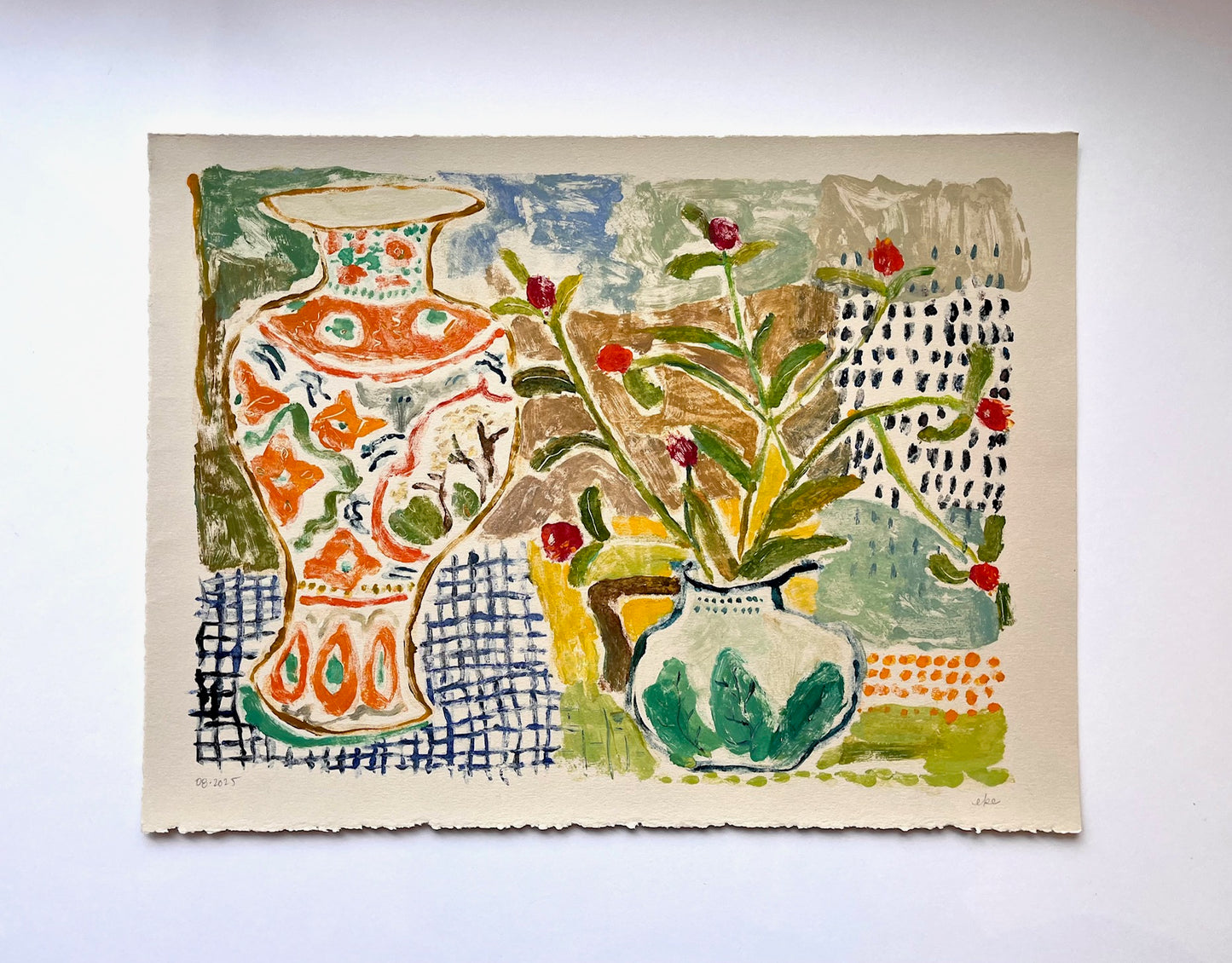 Orange Vase No. 1 | 11" x 15"