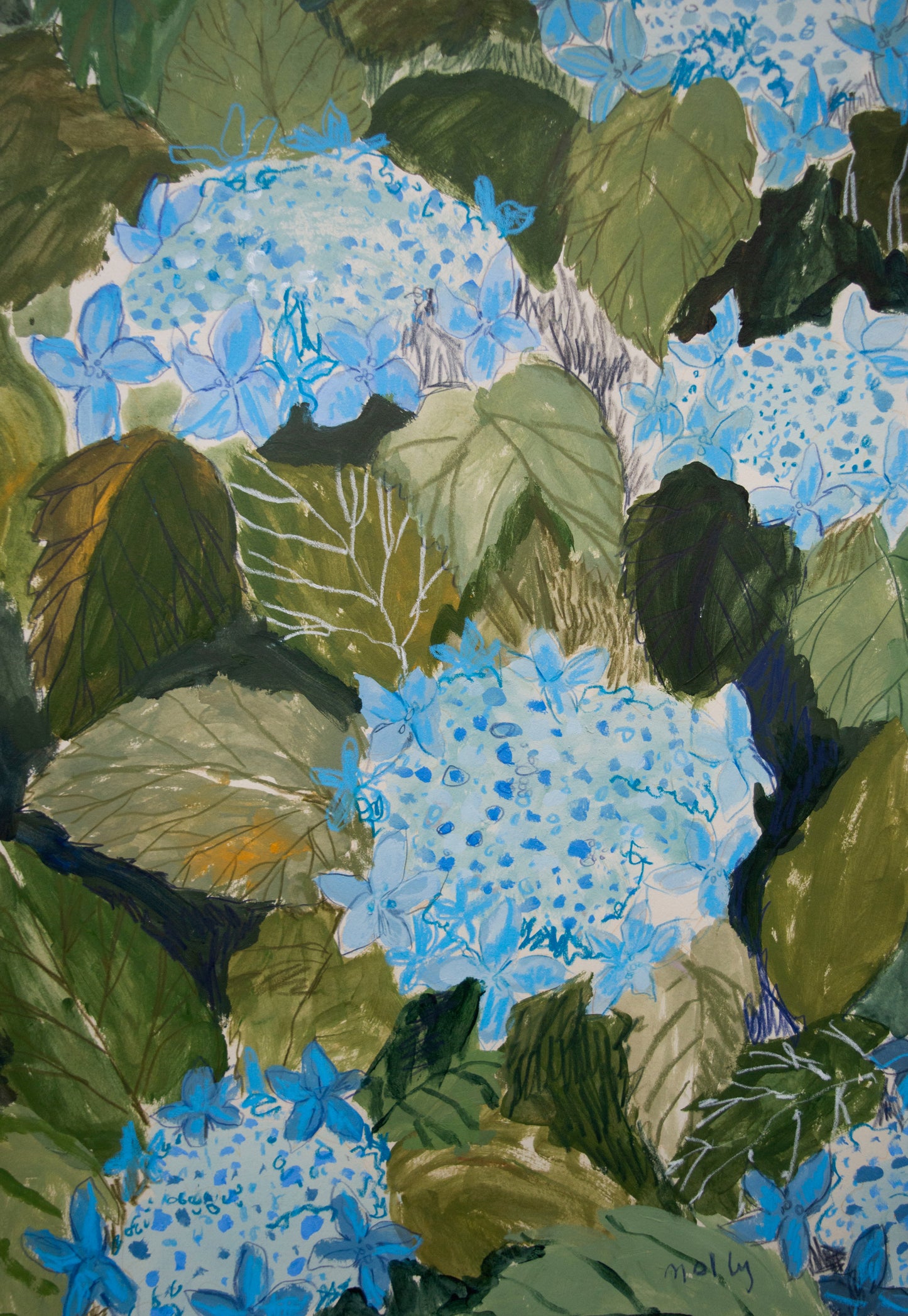 Blue Hydrangea | 18 x 24