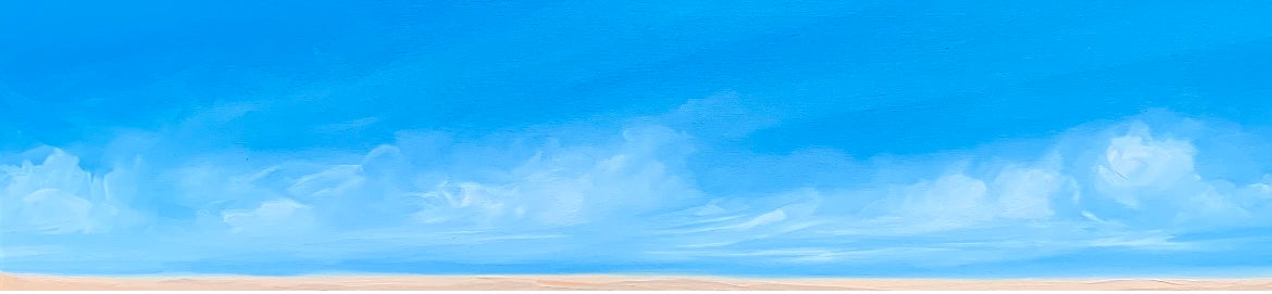 White Clouds Sandy Beach 2 | 8" x 34"