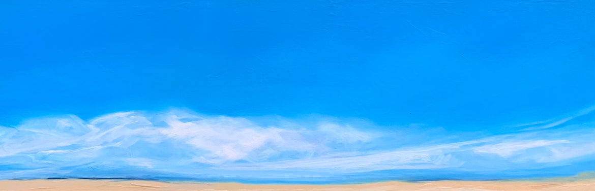 White Clouds Sandy Beach 4 | 8" x 24"
