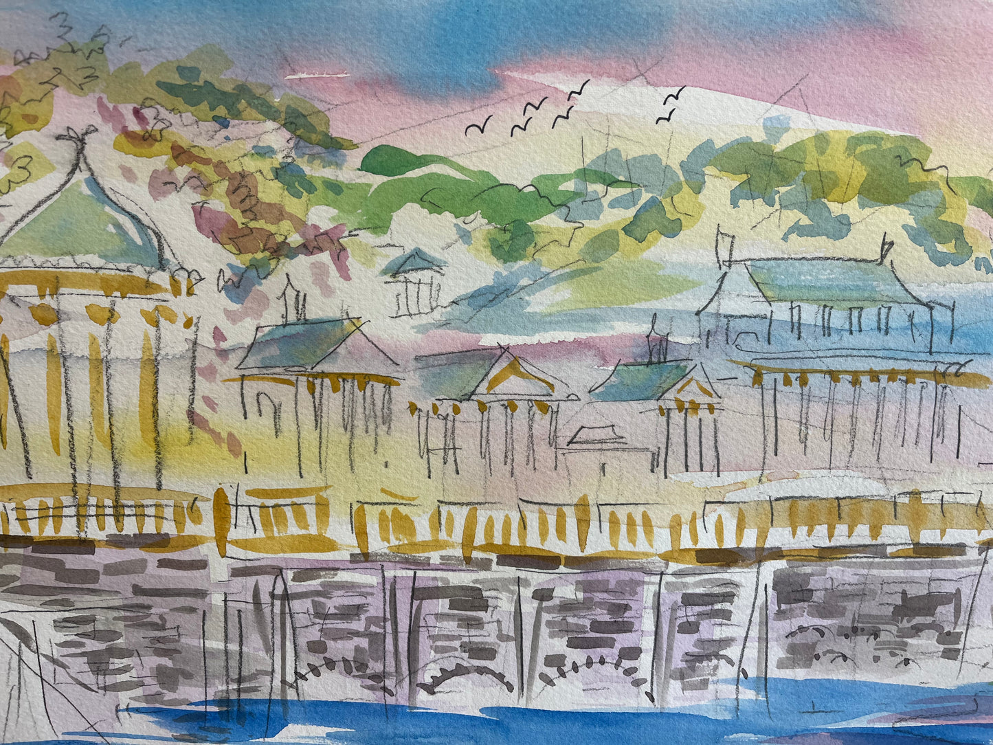 Fairmount Park, Philadelphia Watercolor II | 11 x 15