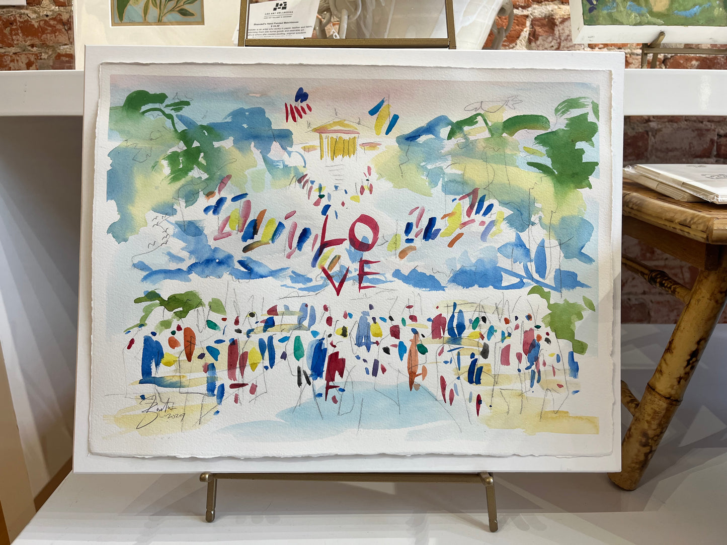 LOVE Park, Philadelphia Watercolor II | 11 x 15