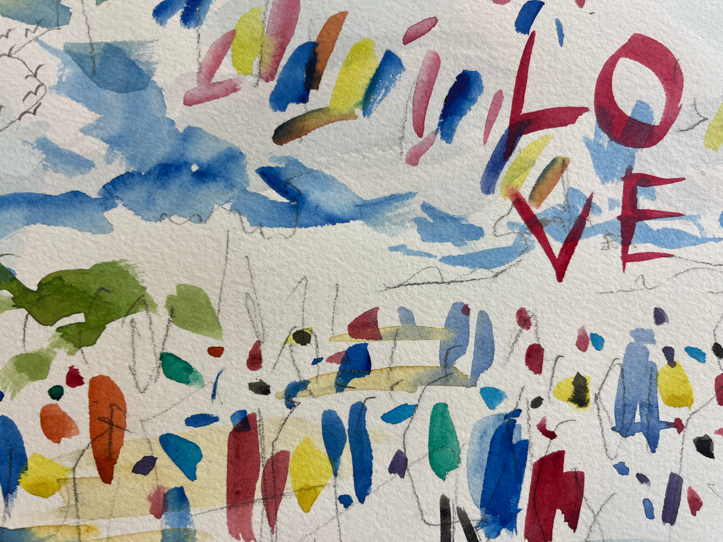 LOVE Park, Philadelphia Watercolor II | 11 x 15