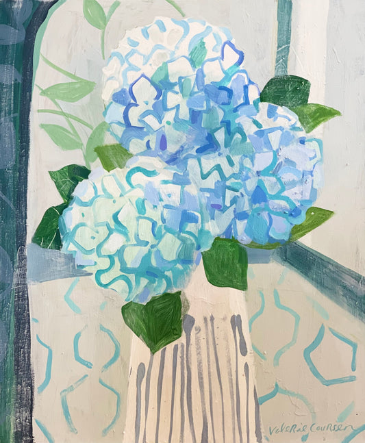 3 Hydrangeas in Pottery  |  24 x 20