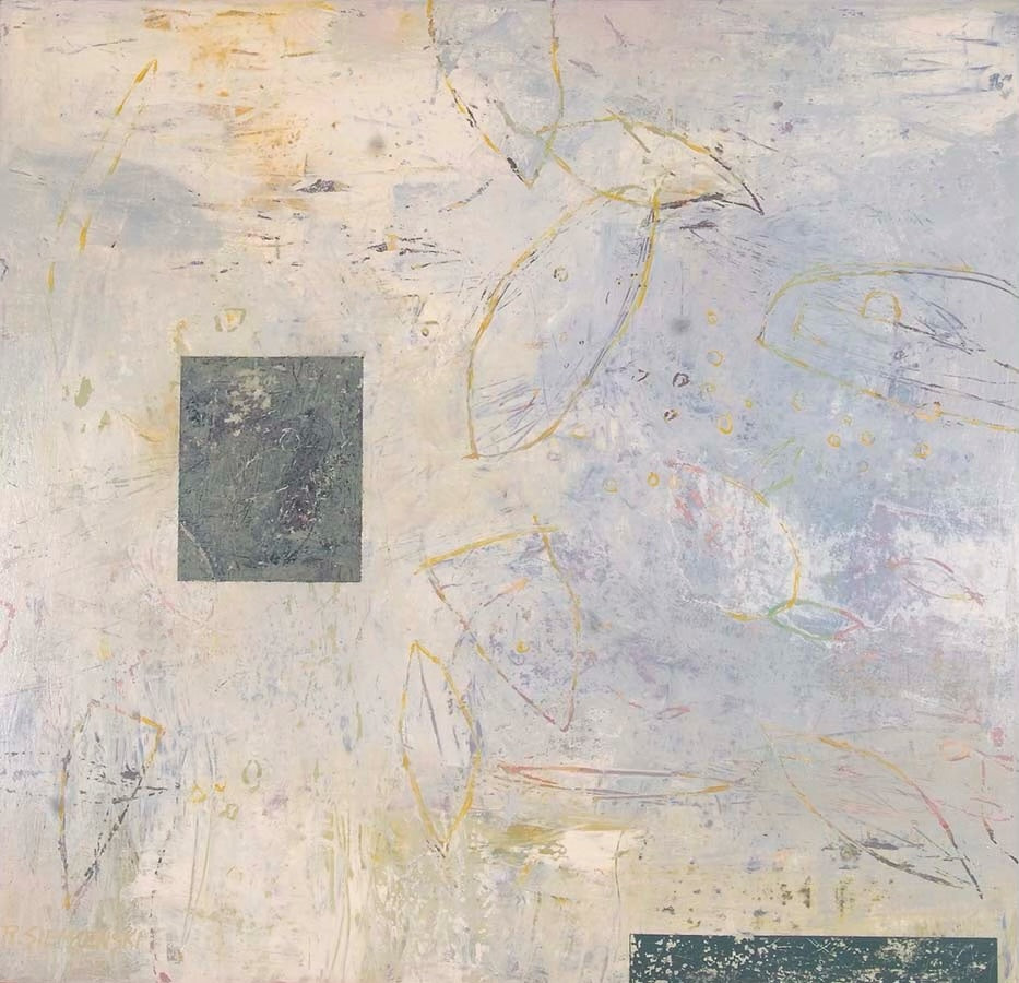 Squares in Gray Abstract | 48 x 48