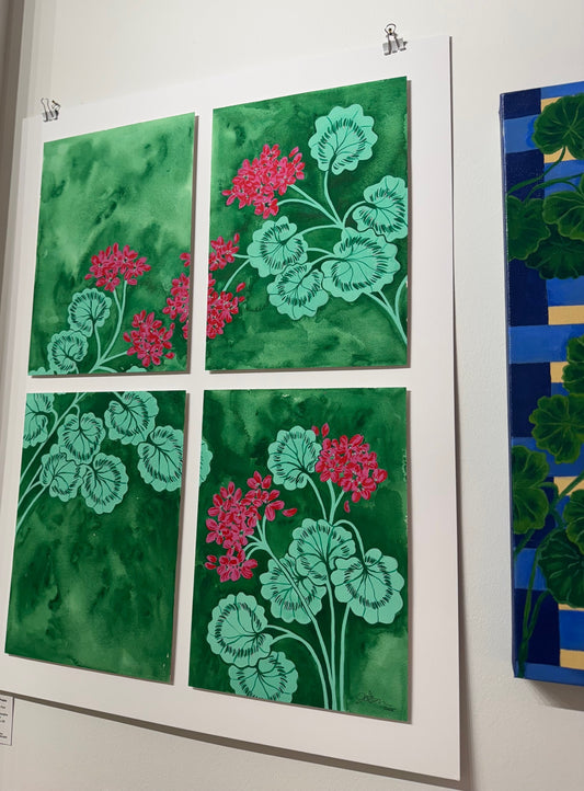 Jessica LoPresto |  Geranium in Four |  20 x 28