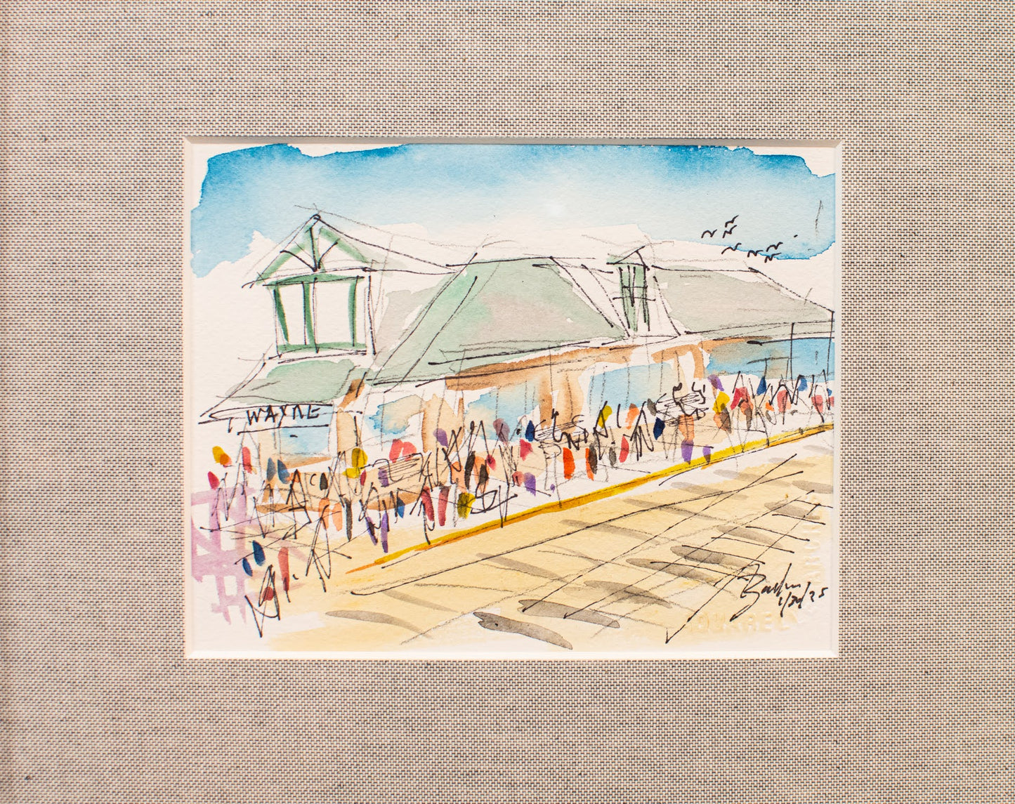 Wayne Train Station II | Custom Framed 12" x 12.5"