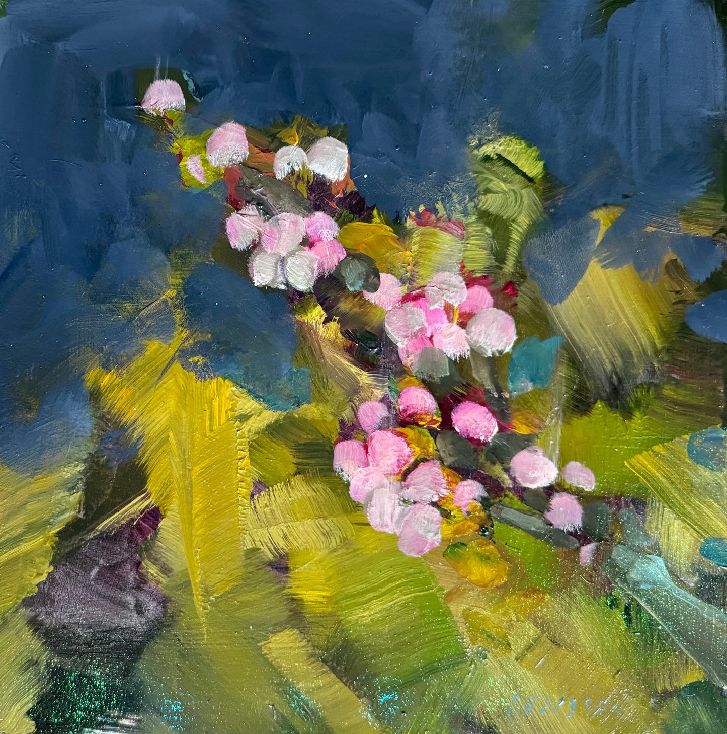 Pink Snowberries | 8 x 8