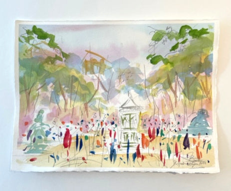 Rittenhouse Square, Philadelphia Watercolor | 11 x 15