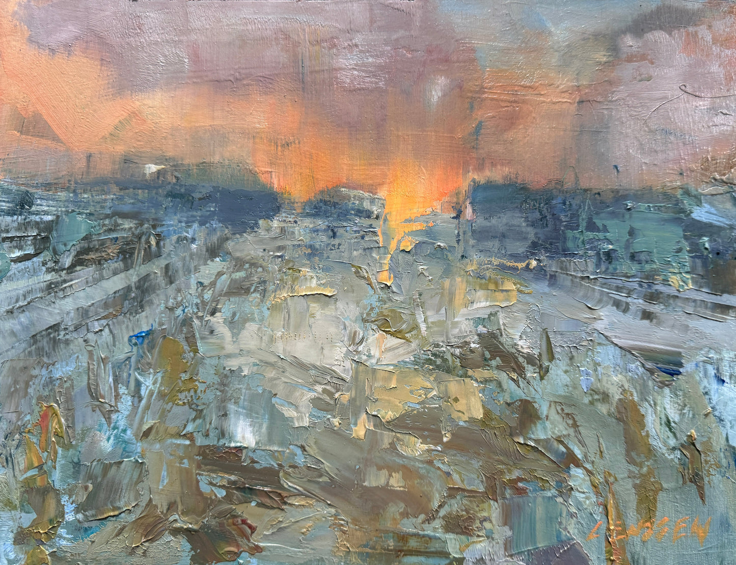 Setting Sun | 9 x 12