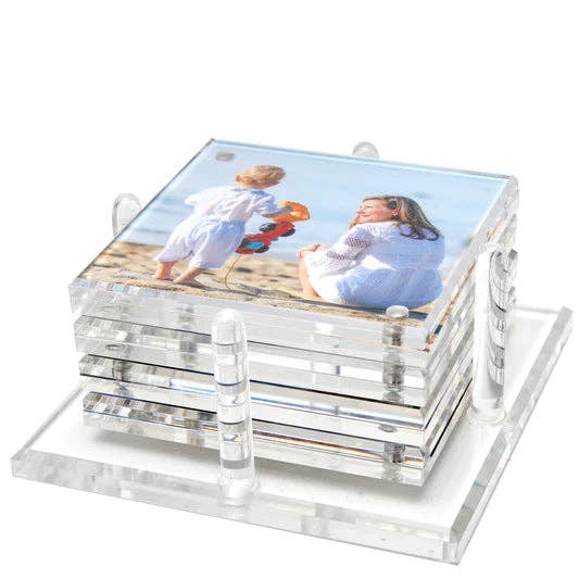 Acrylic Drink Coaster Set | 4 x 4
