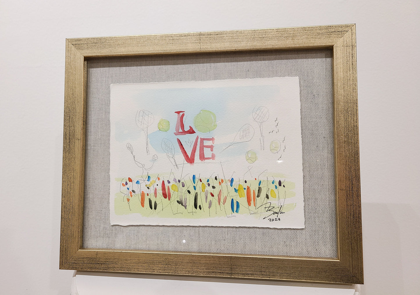 Tennis X LOVE No. 3 | Watercolor | 6 x 8