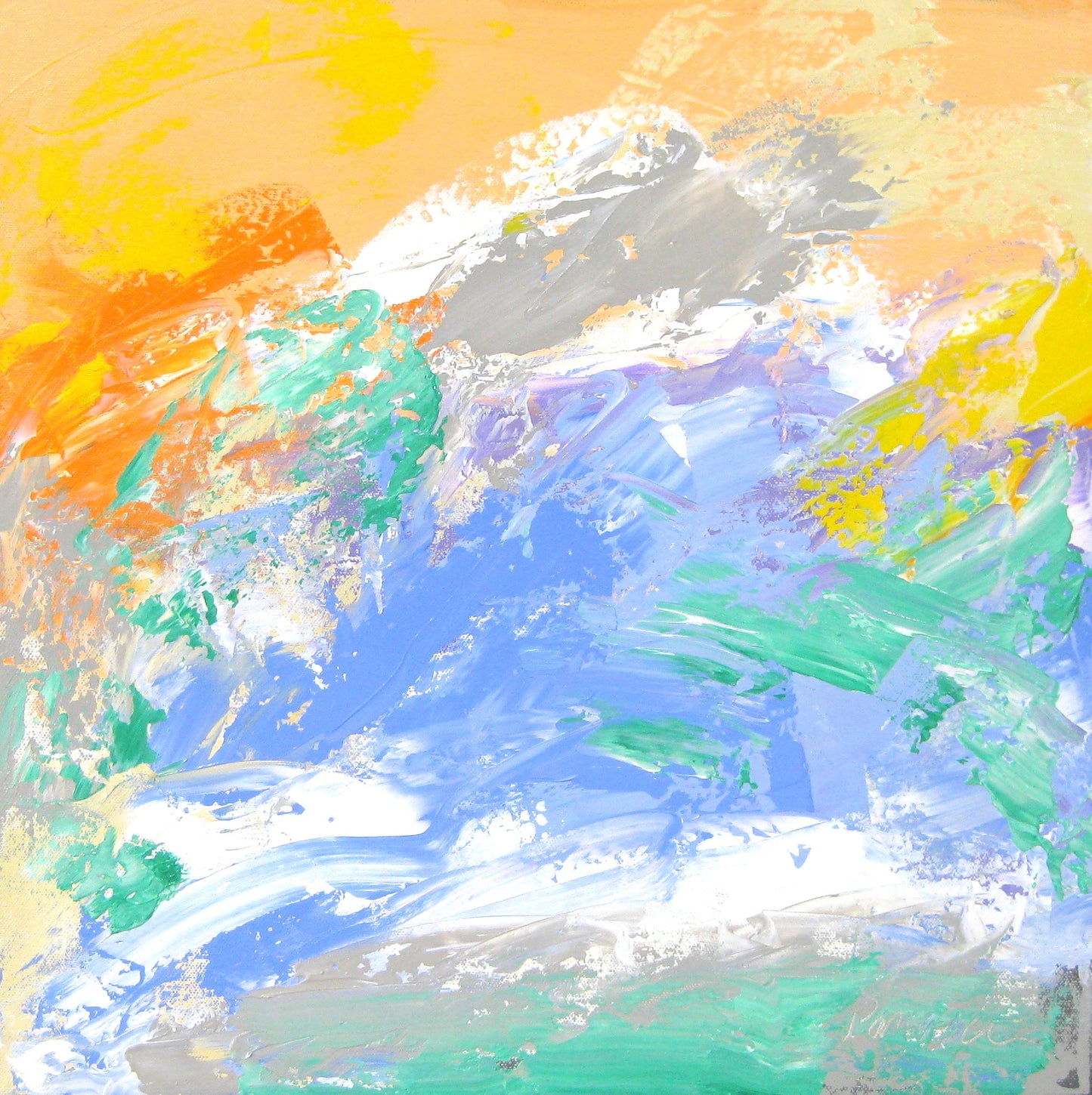 Orange Whisper | 18 x 18