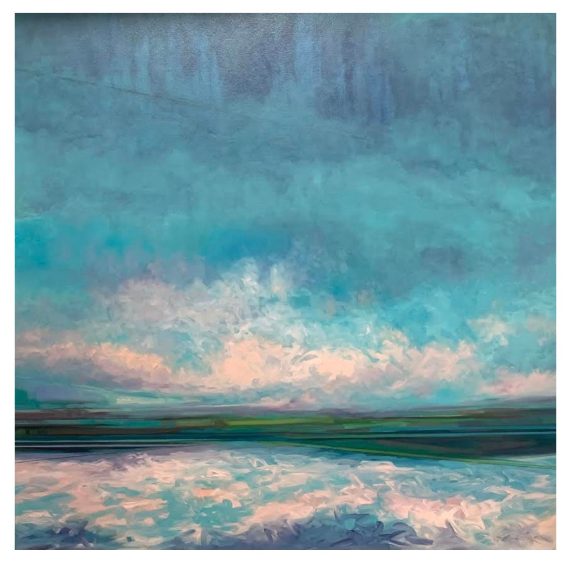 Pink Dancing Clouds | 36 x 36