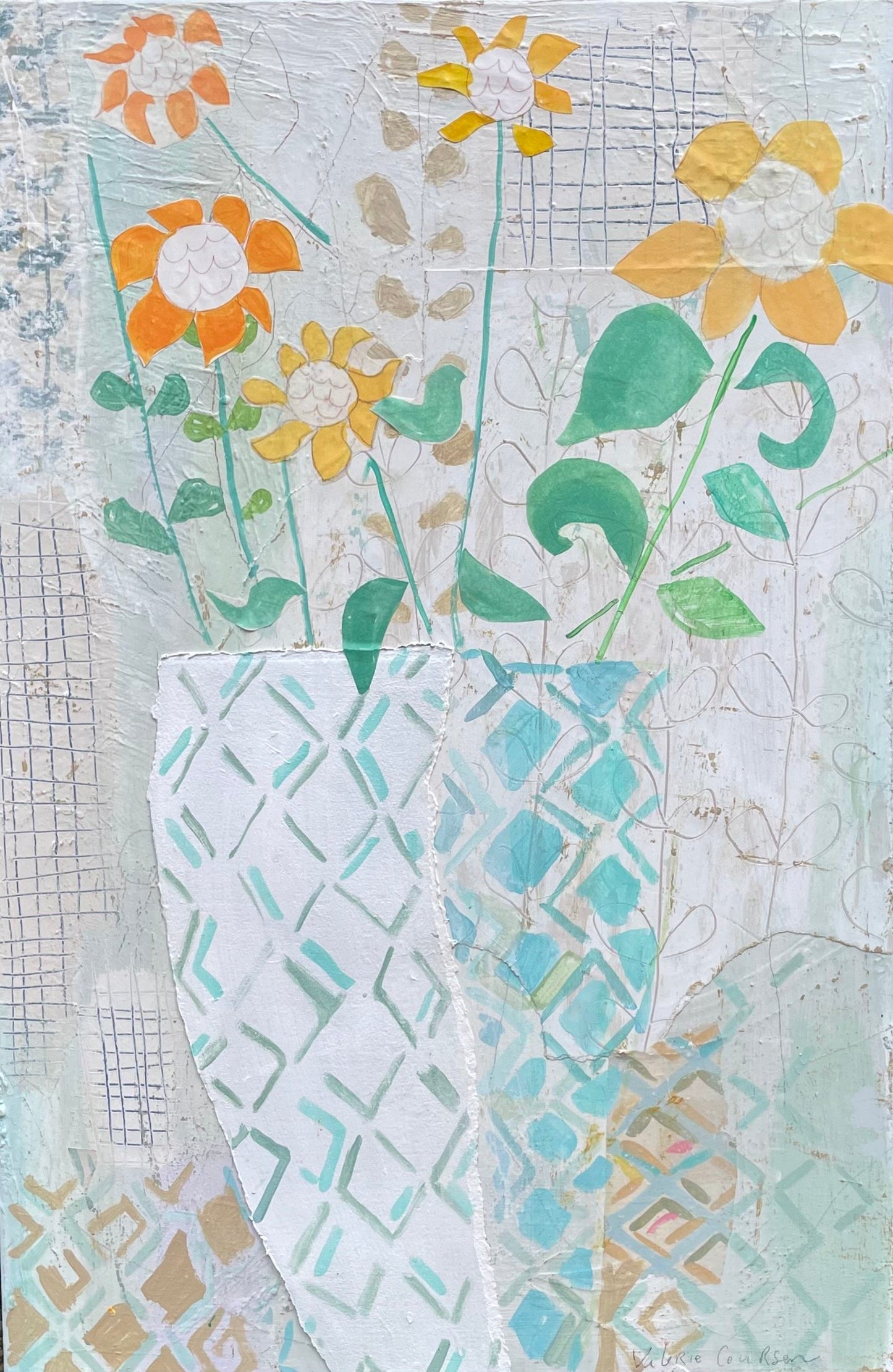Sunflowers In Large Vase | 24 x 36