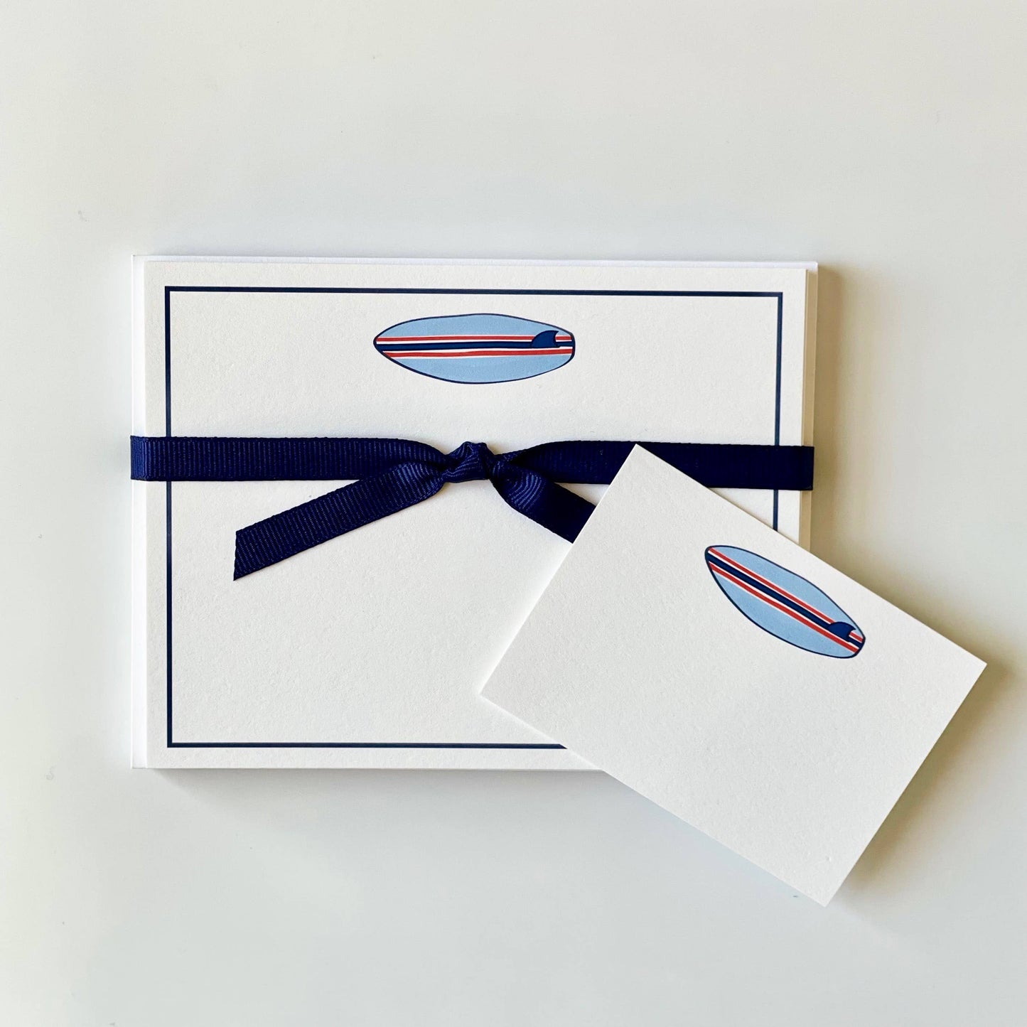 Surfboard, Blue - Flat Note Cards