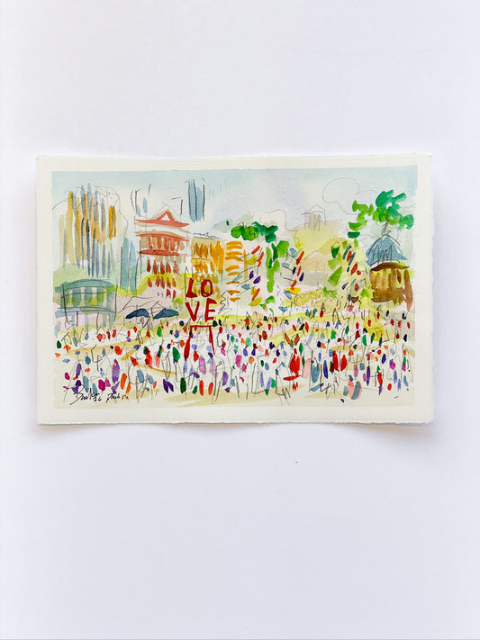 Love Park Crowds | 8 x 11