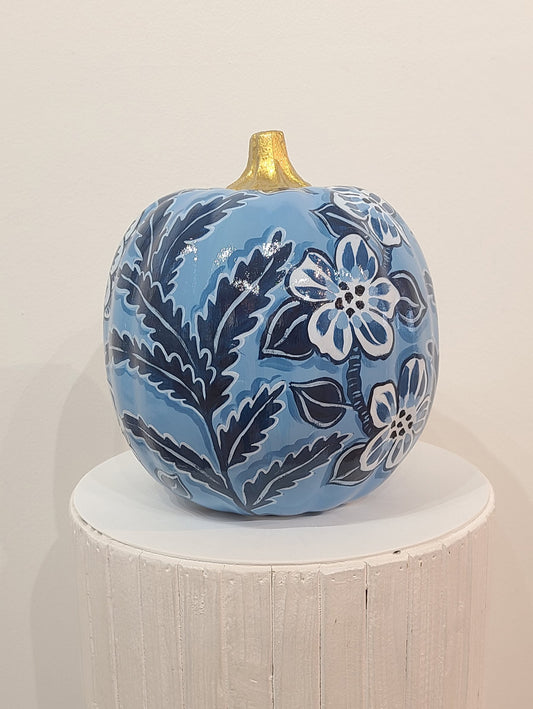 Jessica LoPresto |  Hand-painted Pumpkin Blue