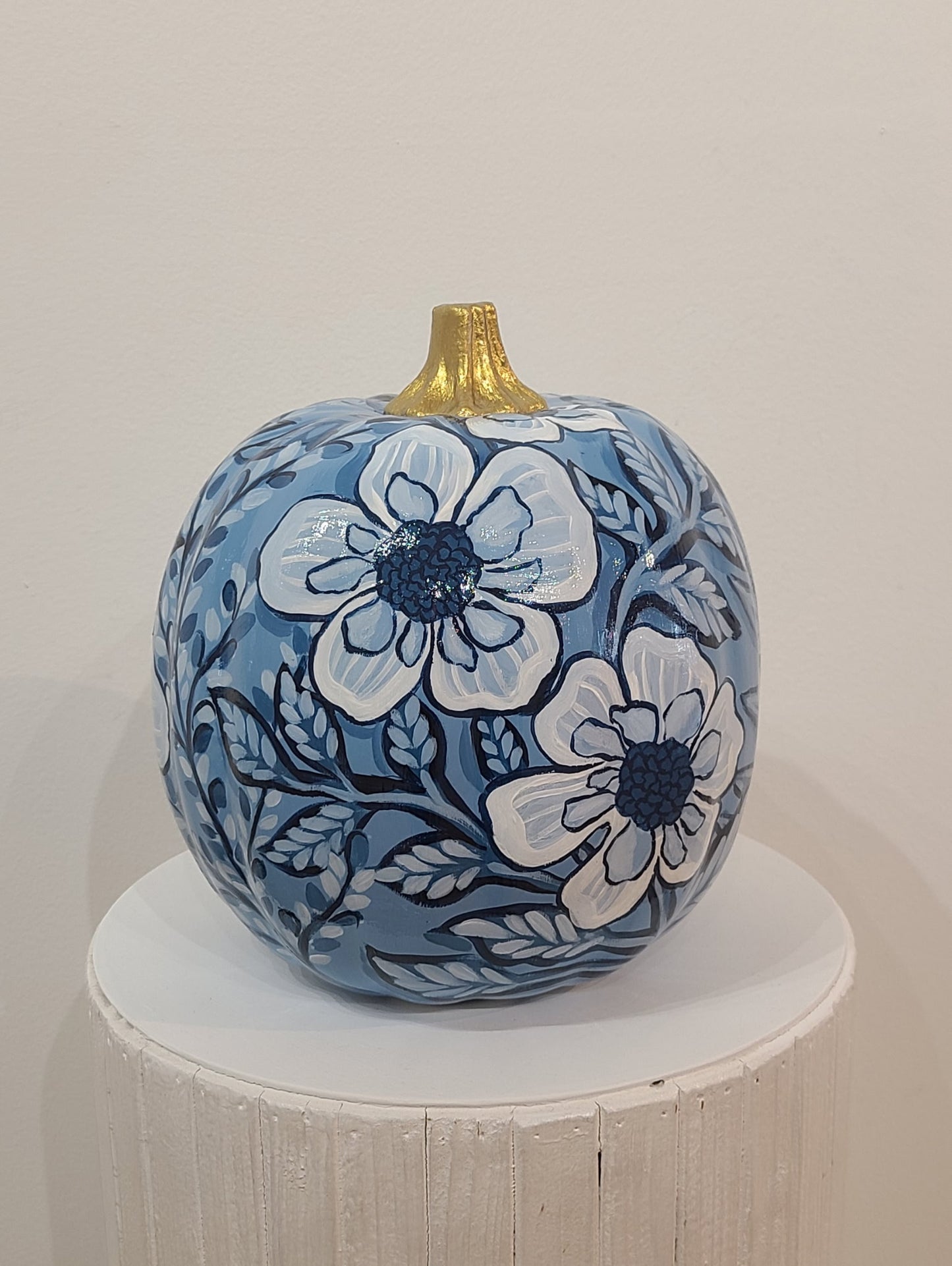 Jessica LoPresto |  Hand-painted Pumpkin Blue