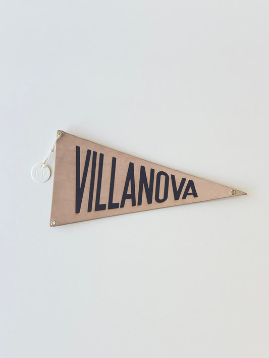 VILLANOVA Leather Pennant Flag