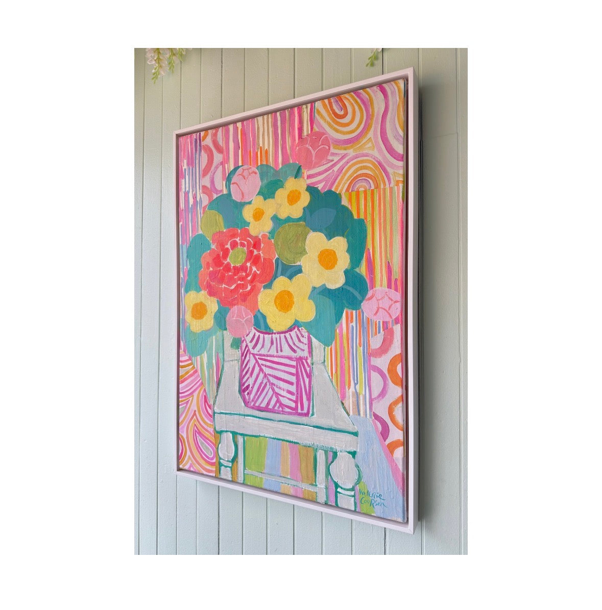Preppy Bright Flowers |  24" x 36"