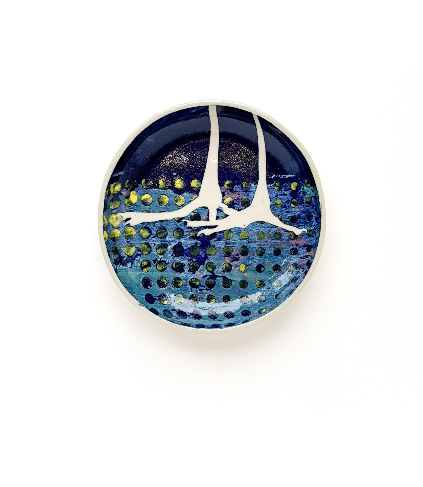 Round Plate with Bird Legs