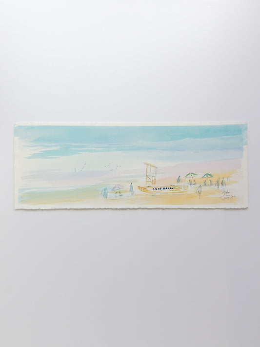 Stone Harbor Beach Scene | 30 x 12