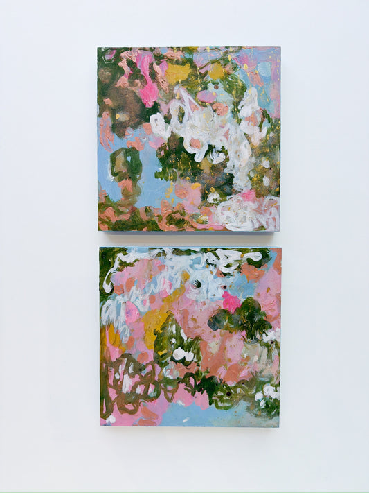 Moss Covered Clouds I and II |  8 x 8