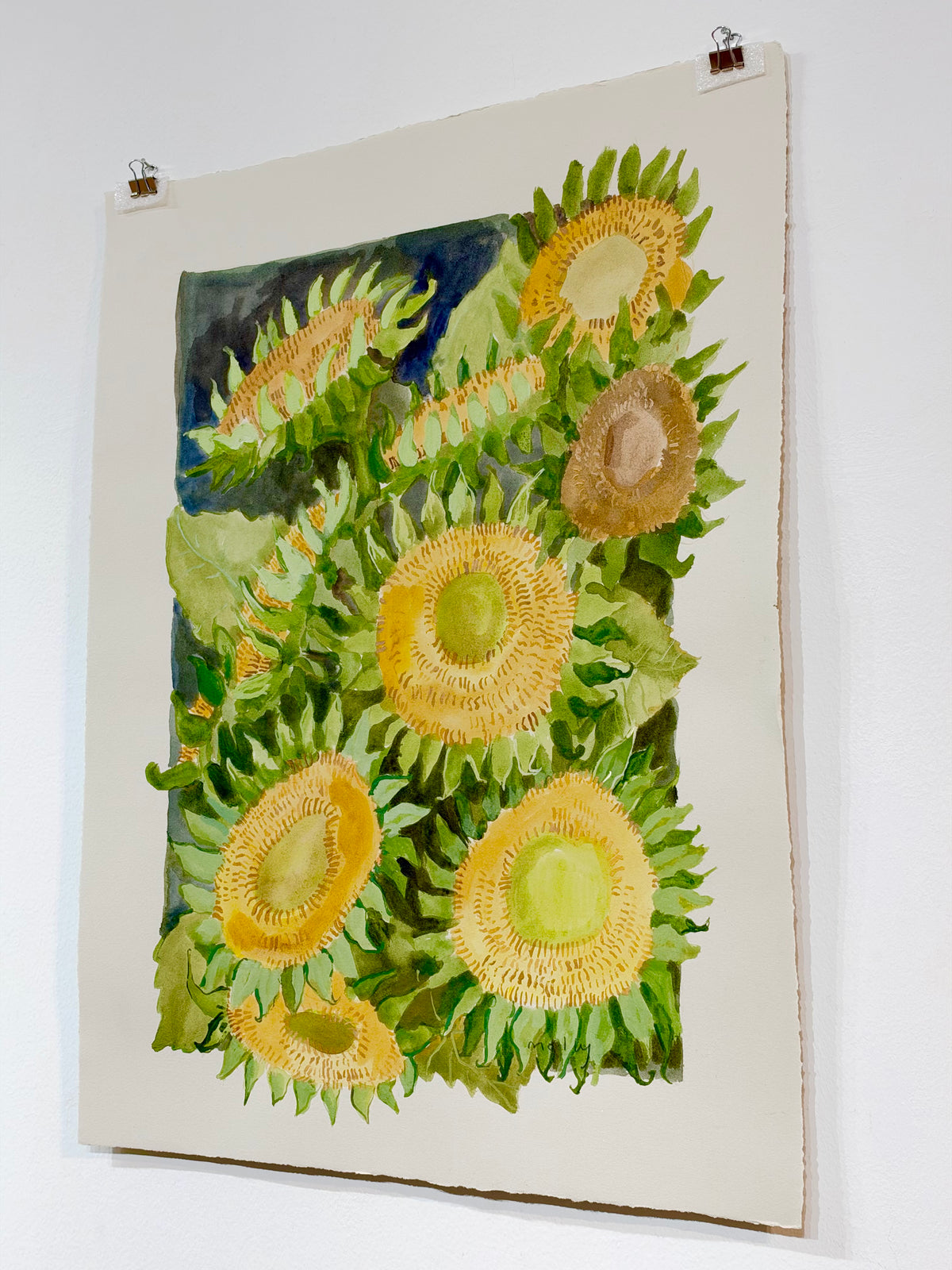 Green Sunflowers | 15 x 20